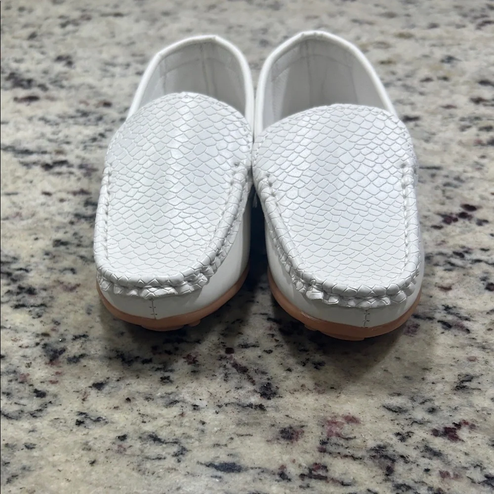 White Kids Moccasins